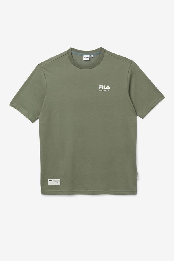 Camisetas Fila Homem Caqui - Fila Project 7 Logo Outlet Portugal,TEGL-52071